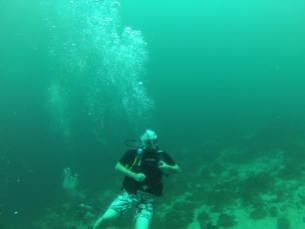 A shot of me diving, kindly sent by a fellow diver