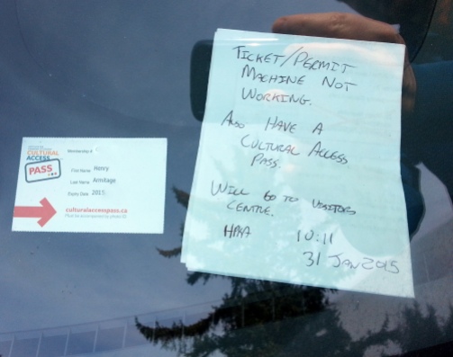 But had to leave a note on the car